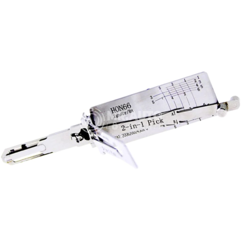 Original Lishi HON66 2-in-1 Decoder and Pick for Honda, Acura